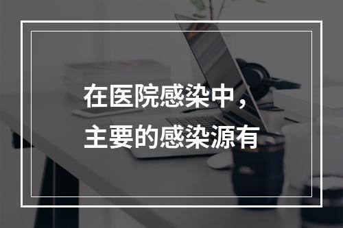 在医院感染中，主要的感染源有