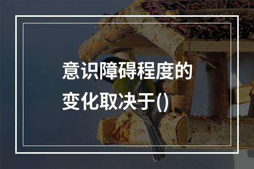 意识障碍程度的变化取决于()