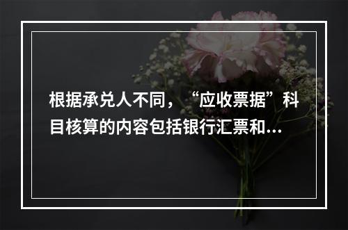 根据承兑人不同，“应收票据”科目核算的内容包括银行汇票和商业