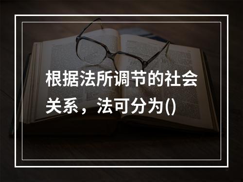 根据法所调节的社会关系，法可分为()