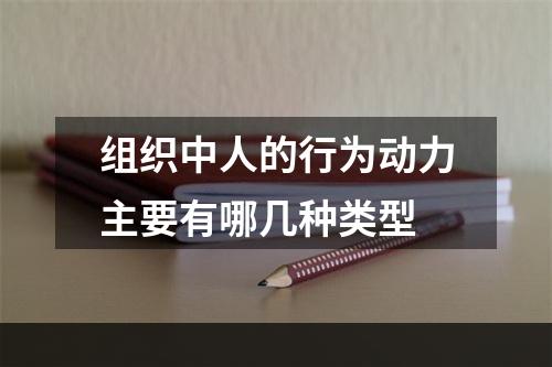 组织中人的行为动力主要有哪几种类型