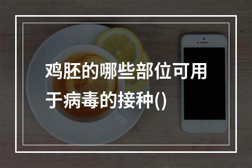 鸡胚的哪些部位可用于病毒的接种()