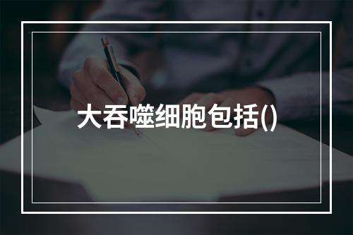 大吞噬细胞包括()