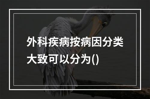 外科疾病按病因分类大致可以分为()