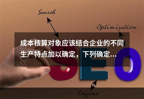 成本核算对象应该结合企业的不同生产特点加以确定，下列确定成本