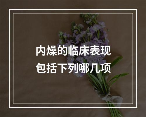 内燥的临床表现包括下列哪几项