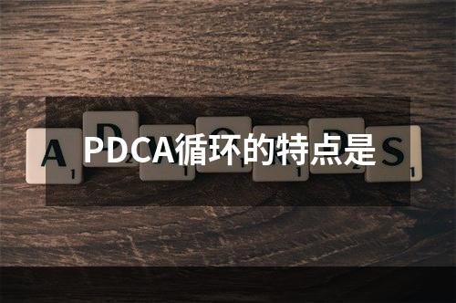 PDCA循环的特点是