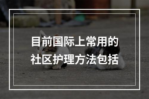 目前国际上常用的社区护理方法包括