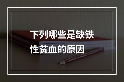 下列哪些是缺铁性贫血的原因