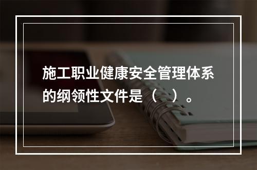 施工职业健康安全管理体系的纲领性文件是（　）。