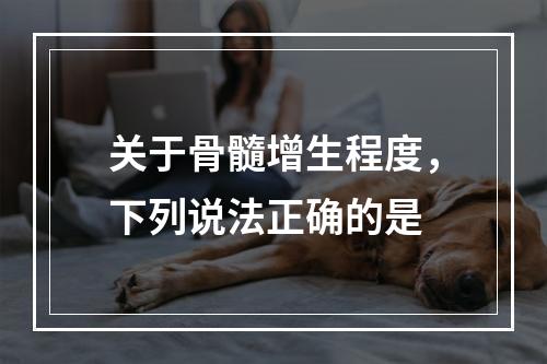 关于骨髓增生程度，下列说法正确的是