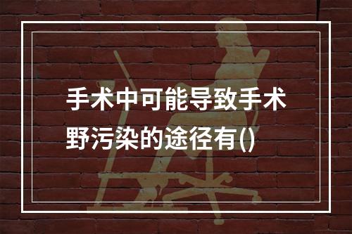 手术中可能导致手术野污染的途径有()