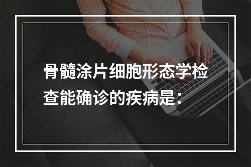 骨髓涂片细胞形态学检查能确诊的疾病是：