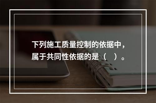 下列施工质量控制的依据中，属于共同性依据的是（　）。