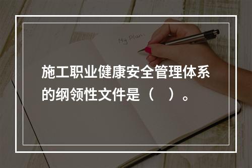 施工职业健康安全管理体系的纲领性文件是（　）。