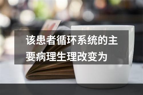 该患者循环系统的主要病理生理改变为