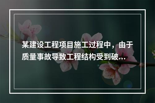 某建设工程项目施工过程中，由于质量事故导致工程结构受到破坏，