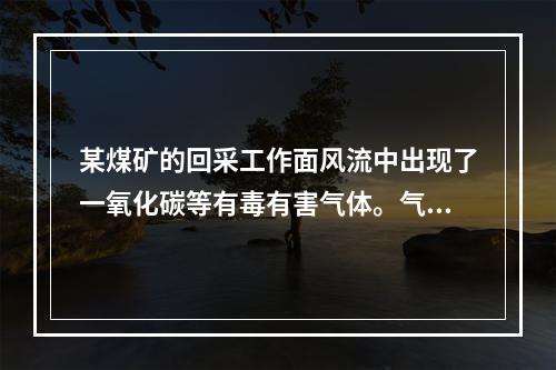 某煤矿的回采工作面风流中出现了一氧化碳等有毒有害气体。气体色