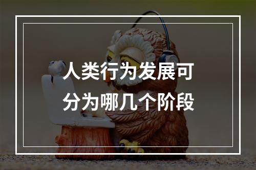 人类行为发展可分为哪几个阶段