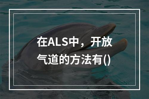 在ALS中，开放气道的方法有()