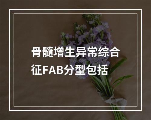 骨髓增生异常综合征FAB分型包括