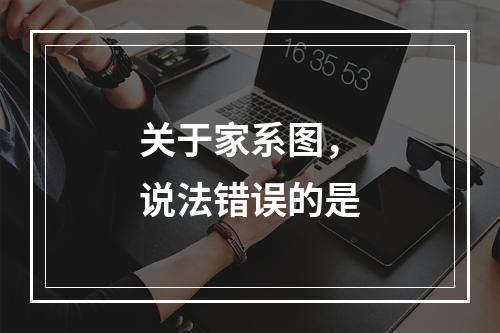 关于家系图，说法错误的是