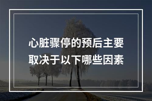 心脏骤停的预后主要取决于以下哪些因素