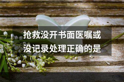 抢救没开书面医嘱或没记录处理正确的是