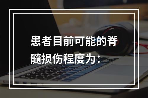 患者目前可能的脊髓损伤程度为：