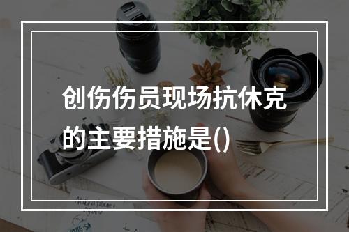 创伤伤员现场抗休克的主要措施是()