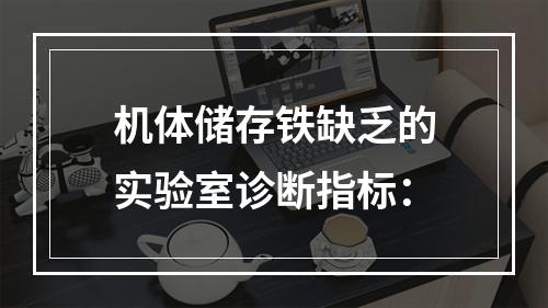 机体储存铁缺乏的实验室诊断指标：