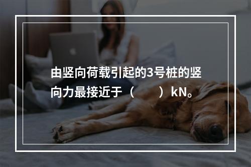 由竖向荷载引起的3号桩的竖向力最接近于（　　）kN。