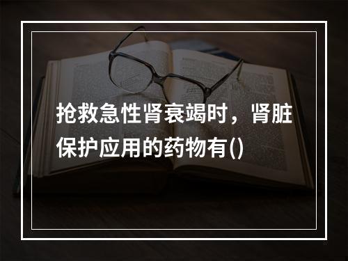 抢救急性肾衰竭时，肾脏保护应用的药物有()