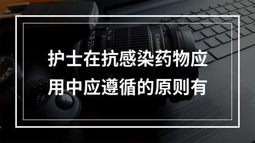 护士在抗感染药物应用中应遵循的原则有