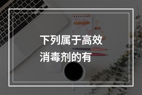 下列属于高效消毒剂的有