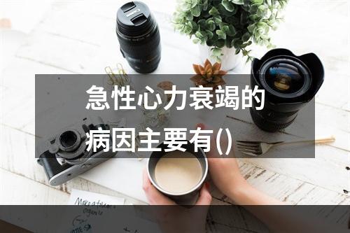 急性心力衰竭的病因主要有()