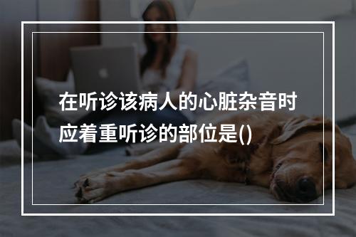 在听诊该病人的心脏杂音时应着重听诊的部位是()