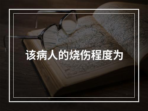 该病人的烧伤程度为