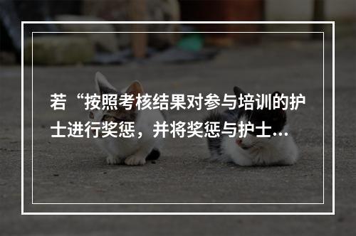 若“按照考核结果对参与培训的护士进行奖惩，并将奖惩与护士的晋