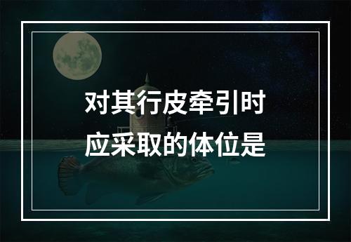 对其行皮牵引时应采取的体位是