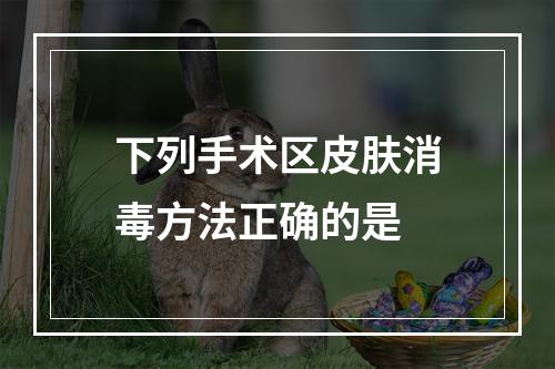 下列手术区皮肤消毒方法正确的是