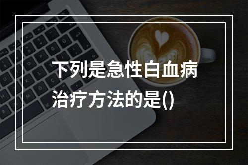 下列是急性白血病治疗方法的是()