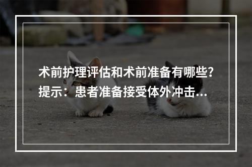 术前护理评估和术前准备有哪些？提示：患者准备接受体外冲击波碎