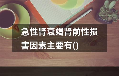 急性肾衰竭肾前性损害因素主要有()