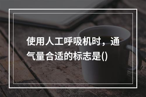 使用人工呼吸机时，通气量合适的标志是()