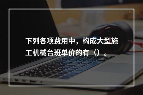 下列各项费用中，构成大型施工机械台班单价的有（）。