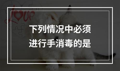 下列情况中必须进行手消毒的是