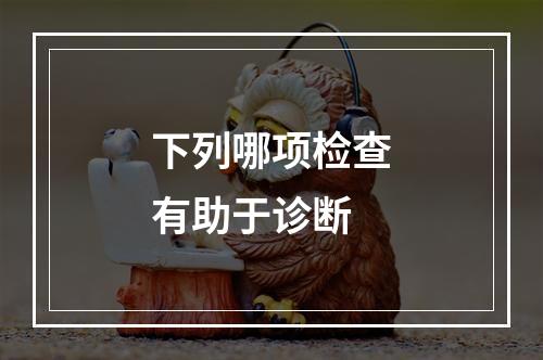 下列哪项检查有助于诊断