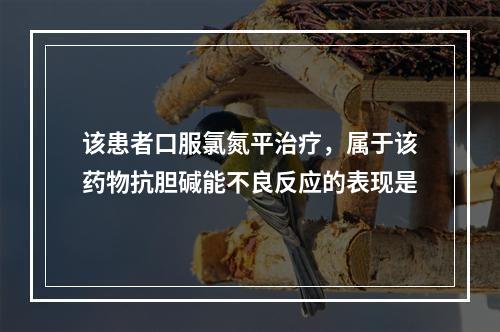 该患者口服氯氮平治疗，属于该药物抗胆碱能不良反应的表现是