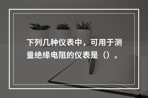 下列几种仪表中，可用于测量绝缘电阻的仪表是（）。